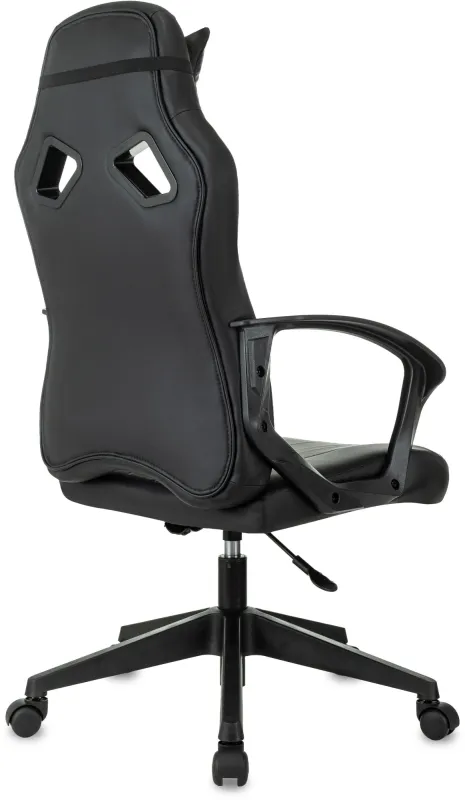 Кресло игровое Zombie 50 черный/красный эко.кожа крестов. пластик