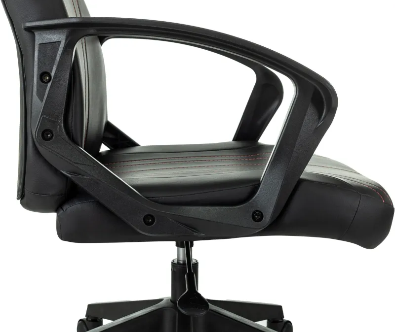 Кресло игровое Zombie 50 черный/красный эко.кожа крестов. пластик