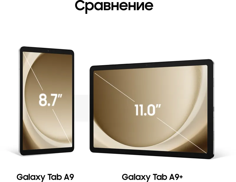 Планшет Samsung Galaxy Tab A9+ SM-X216B 695 (2.2) 8C RAM8Gb ROM128Gb 11" LCD 1920x1200 3G 4G ДА Android 13 серебристый 8Mpix 5Mpix BT GPS WiFi Touch microSD 1Tb 7040mAh 7hr