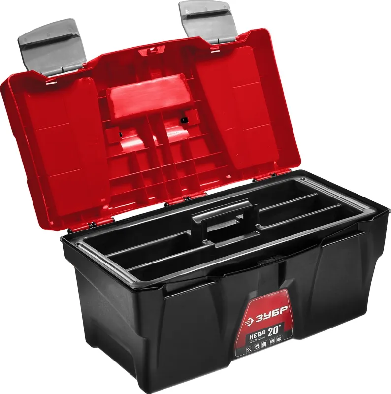 Ящик для инструментов Зубр 38323-20 33л красный/черный