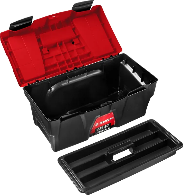 Ящик для инструментов Зубр 38323-20 33л красный/черный