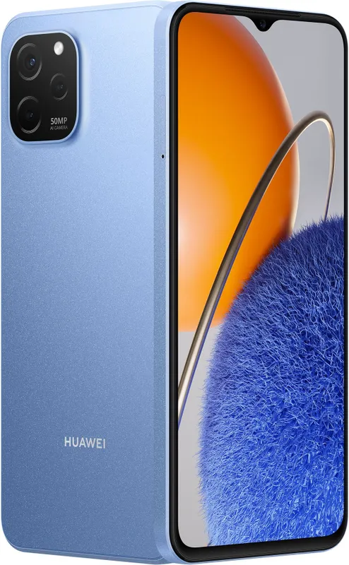 Смартфон Huawei EVE-LX9N nova Y61 128Gb 4Gb синий моноблок 3G 4G 2Sim 6.52" 720x1600 Android 12 50Mpix 802.11 b/g/n NFC GPS GSM900/1800 GSM1900 TouchSc microSD max512Gb