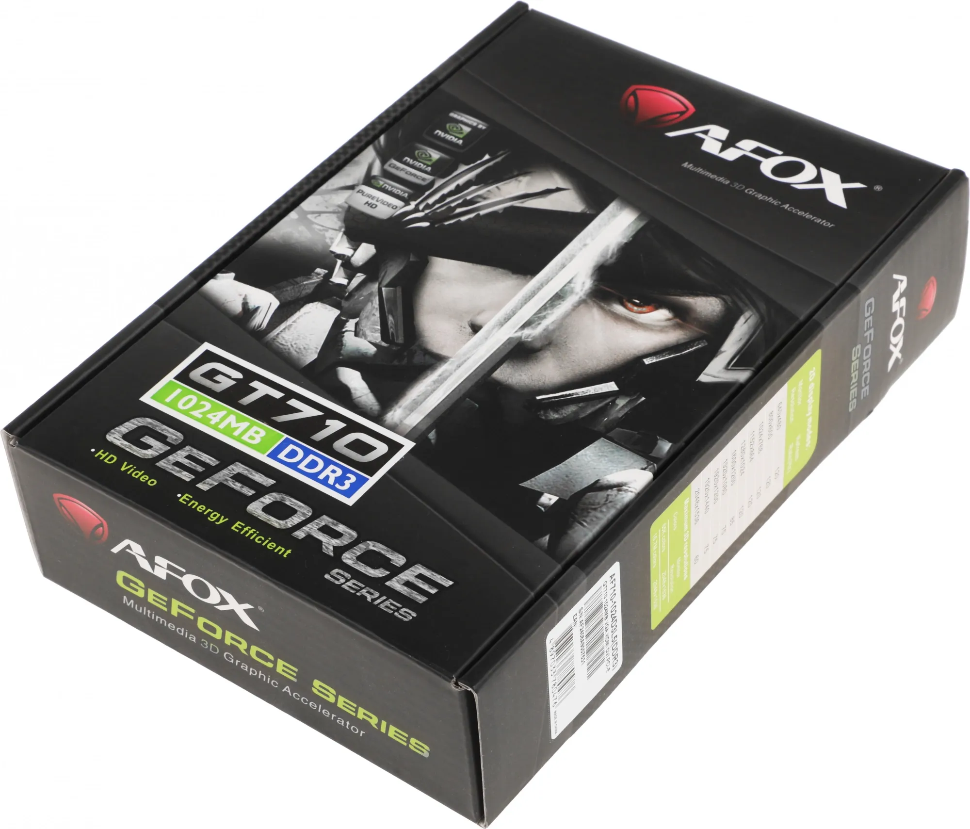 Видеокарта Afox PCI-E AF710-1024D3L5 NVIDIA GeForce GT 710 1Gb 64bit GDDR3 954/1600 DVIx1 HDMIx1 CRTx1 HDCP Ret