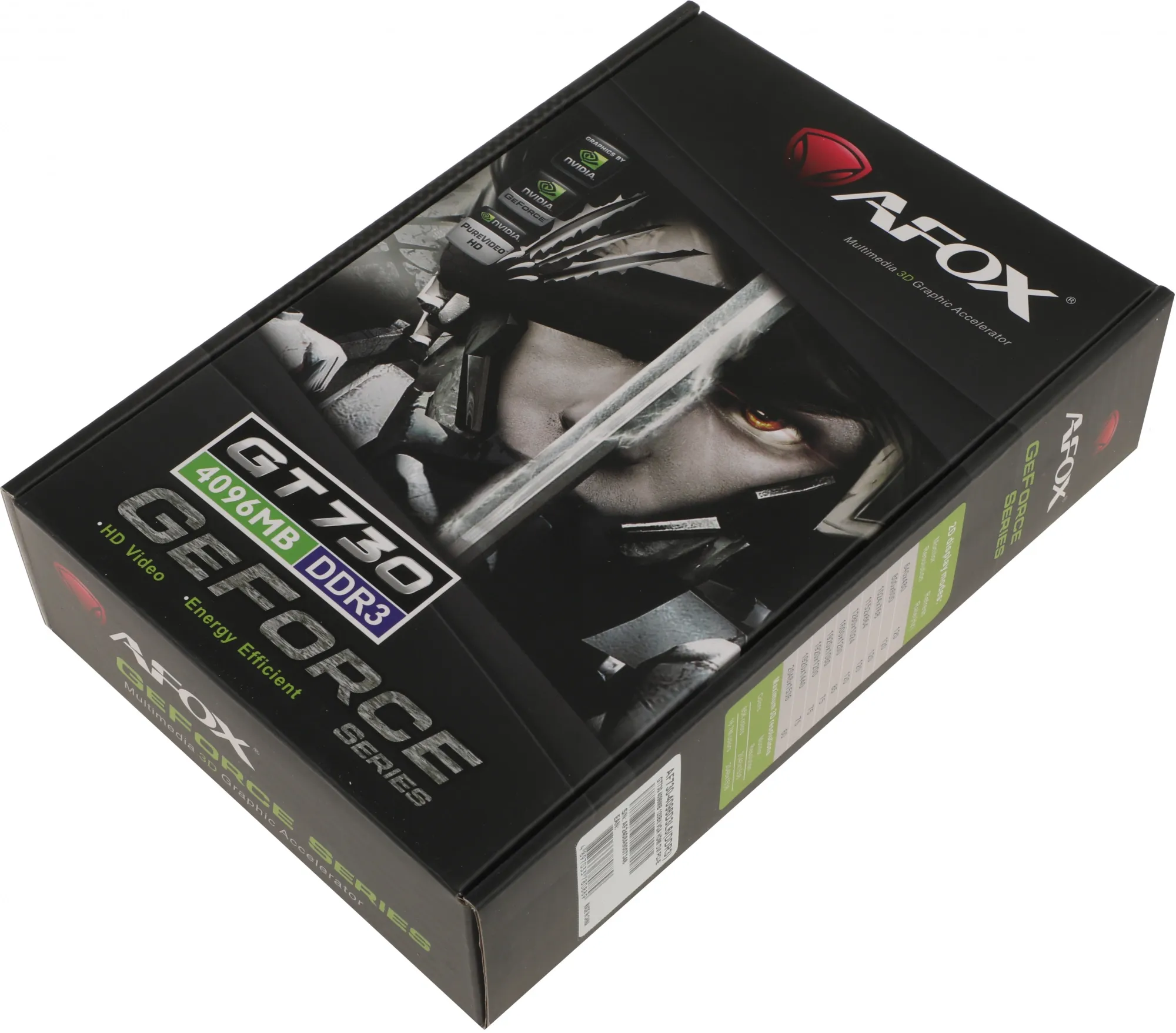 Видеокарта Afox PCI-E AF730-4096D3L6 NVIDIA GeForce GT 730 4Gb 128bit GDDR3 700/1333 DVIx1 HDMIx1 CRTx1 HDCP Ret low profile