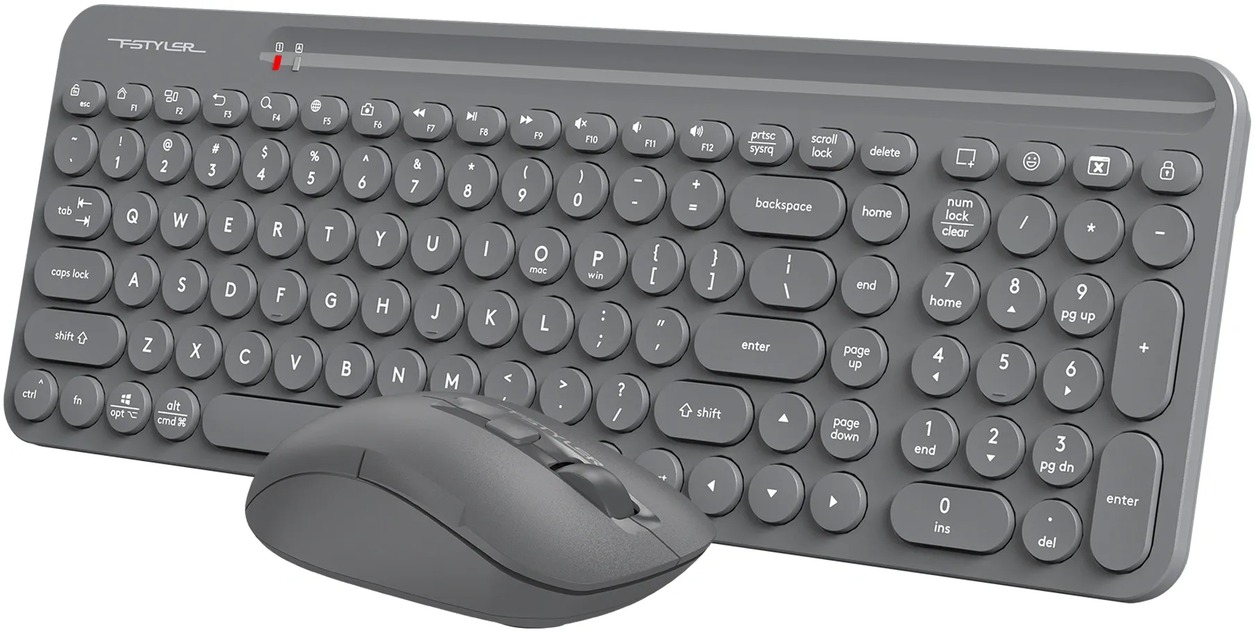 Клавиатура + мышь A4Tech Fstyler FG3300 Air2 клав:синий мышь:синий USB беспроводная slim Multimedia