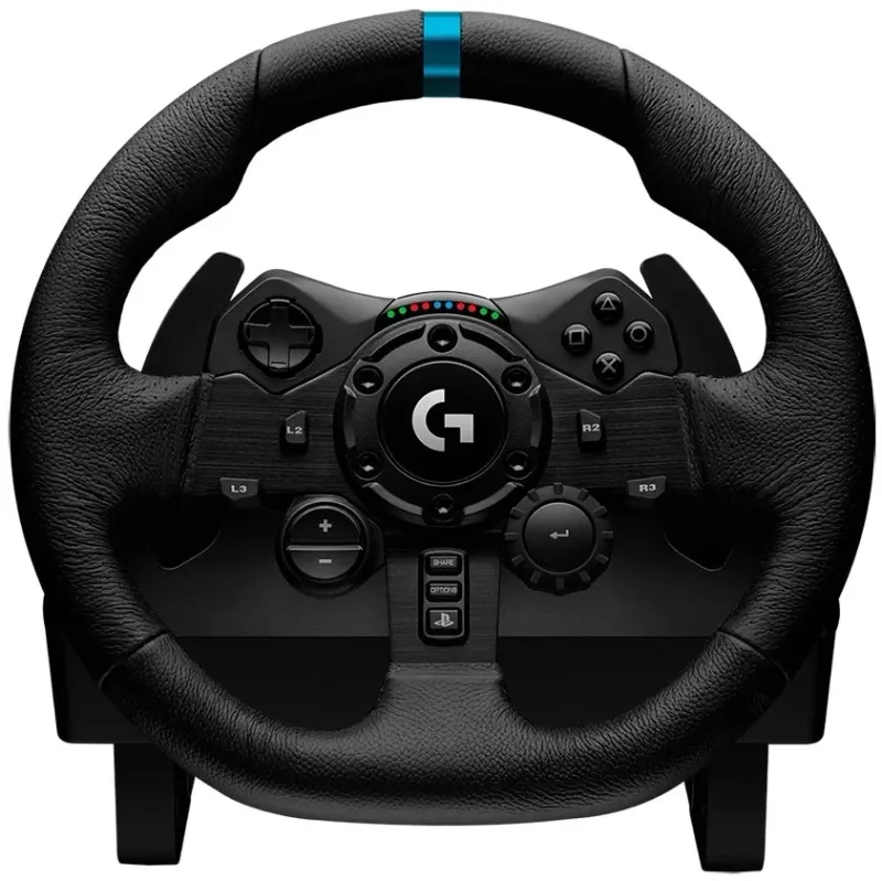 Руль Logitech G923 10кноп. (с педалями) черный