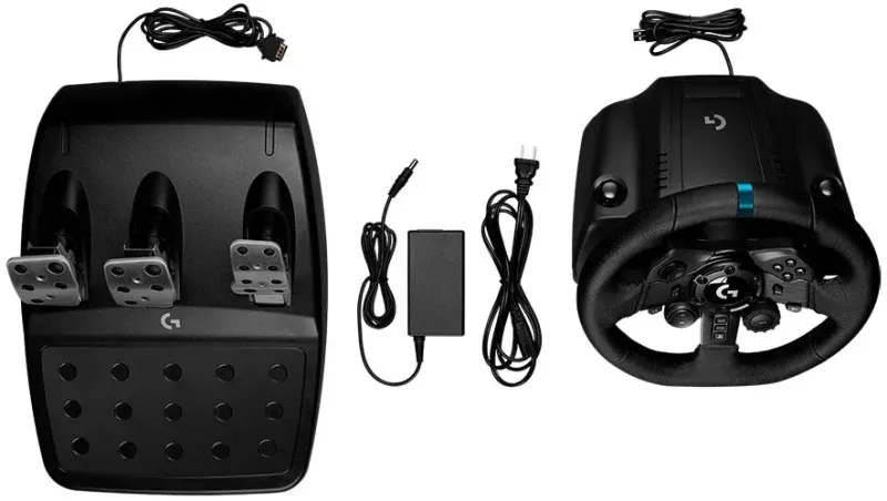 Руль Logitech G923 10кноп. (с педалями) черный