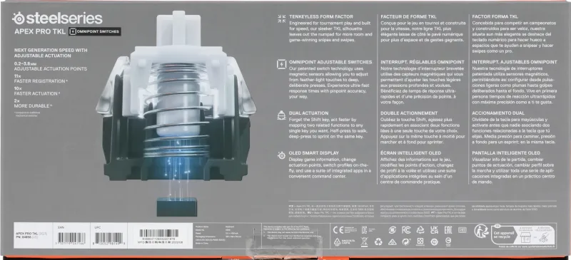 Клавиатура Steelseries Apex Pro TKL (2023) механическая черный USB for gamer LED (подставка для запястий) (64856)