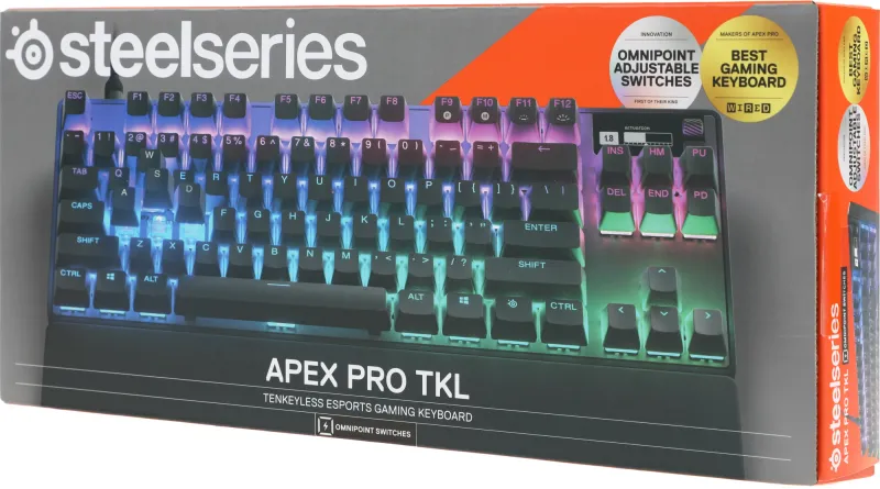 Клавиатура Steelseries Apex Pro TKL (2023) механическая черный USB for gamer LED (подставка для запястий) (64856)