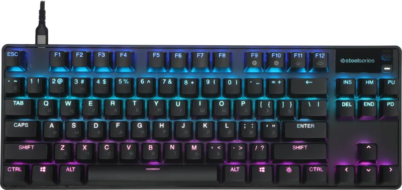 Клавиатура Steelseries Apex Pro TKL (2023) механическая черный USB for gamer LED (подставка для запястий) (64856)