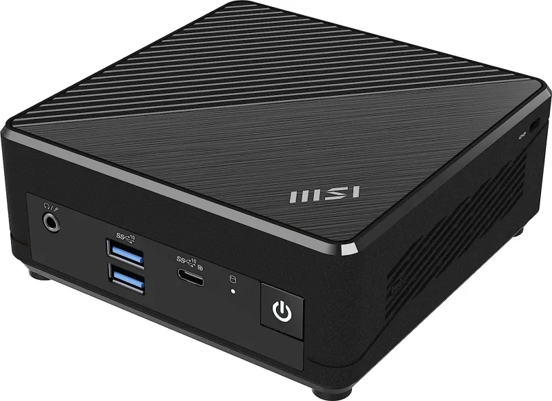 Неттоп MSI Cubi N ADL-018RU slim N200 (1) 4Gb SSD128Gb UHDG Windows 11 Professional 2xGbitEth WiFi BT 65W черный (9S6-B0A911-211)