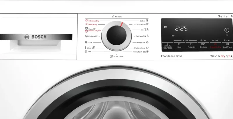 Стиральная машина Bosch WDS28460ME пан.англ. класс: A загр.фронтальная макс.:8кг (с сушкой) белый