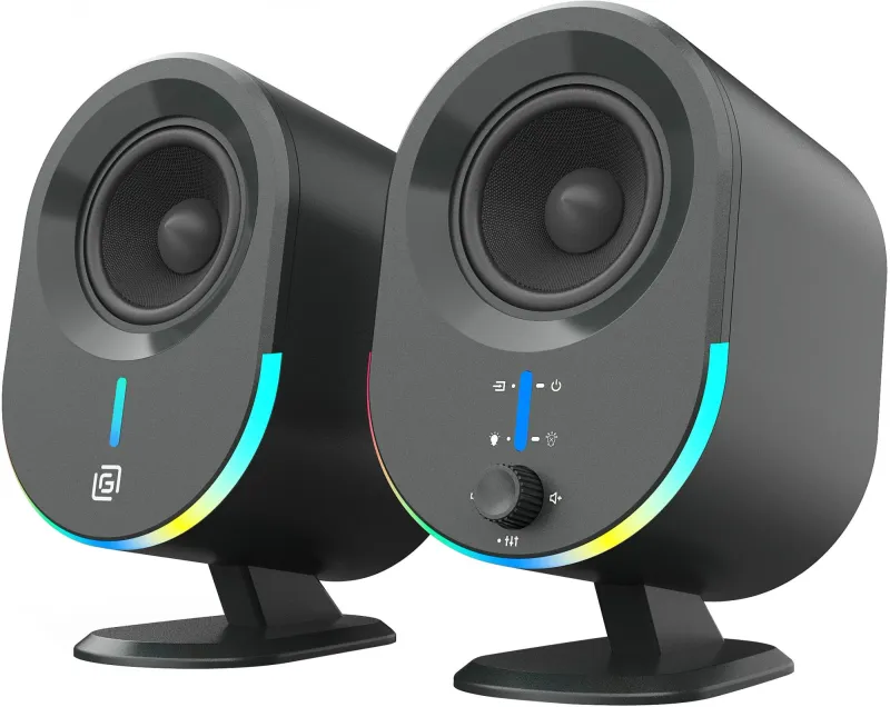 Колонки Оклик OK-303A 2.0 черный 20Вт BT