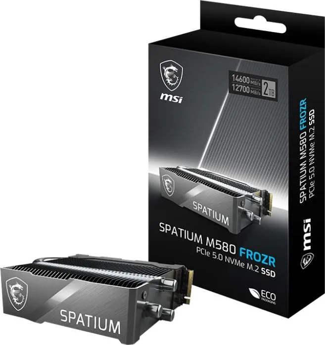 Твёрдотельный накопитель M.2 SPATIUM M580 PCIe 5.0 NVMe M.2 2TB FROZR,  Phison E26, R-14600 W-12700 TBW-1400