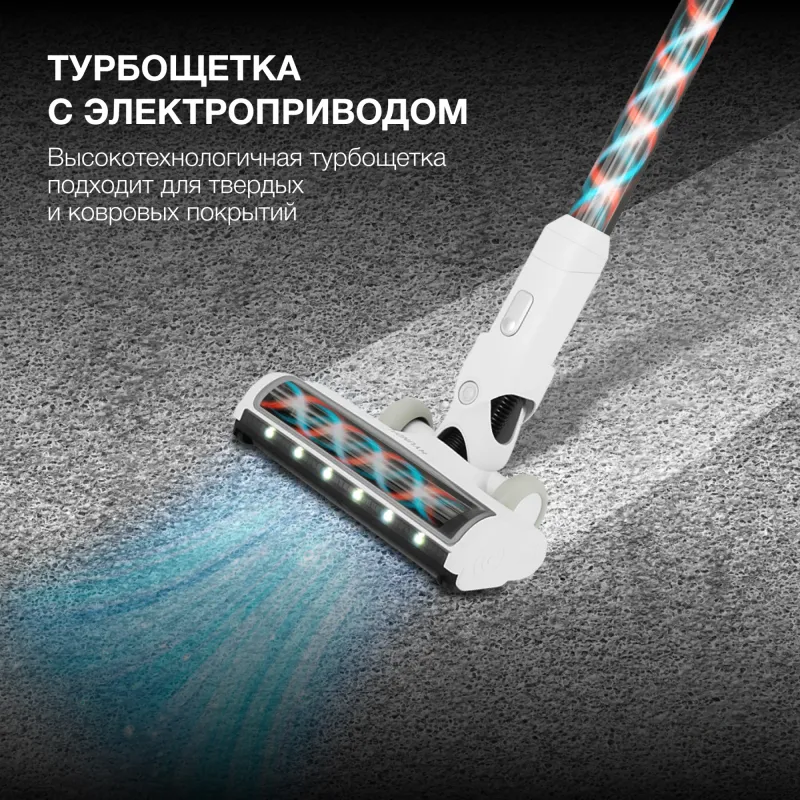 Пылесос ручной Hyundai HYV-S5550 400Вт белый/серебристый