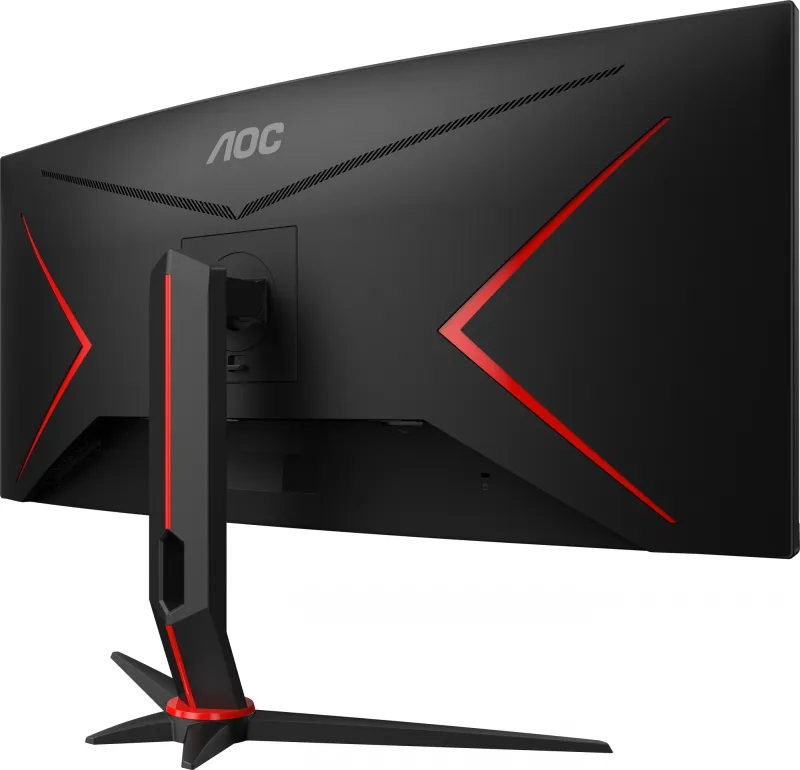 Монитор AOC 34" Gaming CU34G2XP/BK черный/красный VA LED 21:9 HDMI матовая HAS 400cd 178гр/178гр 3440x1440 180Hz FreeSync Premium DP FHD USB 8.1кг