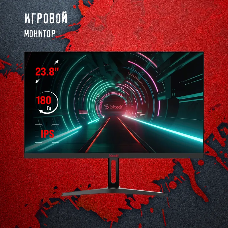 Монитор Bloody 23.8" MN240F черный IPS LED 1ms 16:9 HDMI M/M матовая 280cd 178гр/178гр 1920x1080 180Hz G-Sync DP FHD 2.9кг