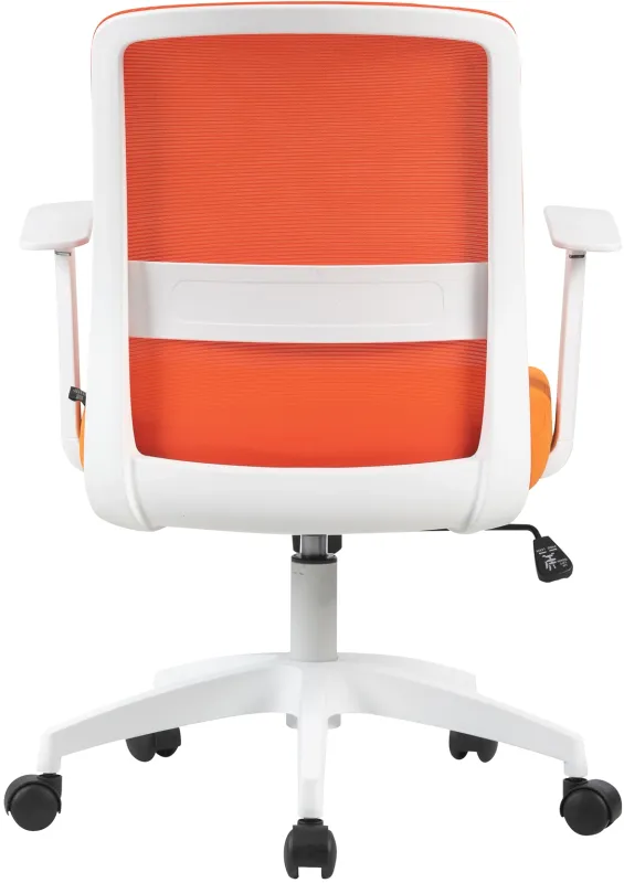 Кресло Cactus CS-WMC333-OR оранжевый сиденье оранжевый сетка/ткань низк.спин. крестов. пластик пластик белый