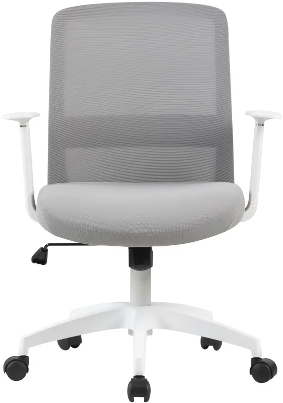 Кресло Cactus CS-WMC333-GY серый сиденье серый сетка/ткань низк.спин. крестов. пластик пластик белый