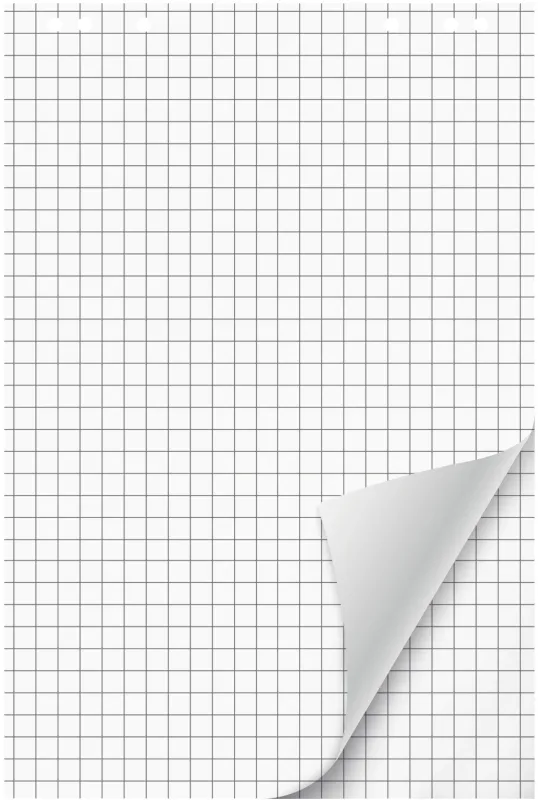 Блок бумаги Silwerhof для флипчартов 90x60см клетка 20л (упак.:5шт)