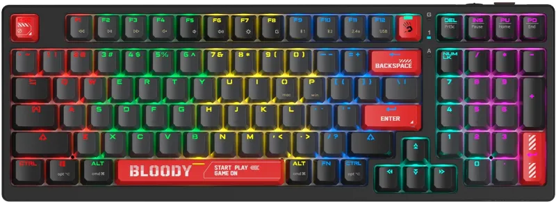 Клавиатура A4Tech Bloody WS98 Pixels Red механическая темно-серый USB for gamer LED (WS98)