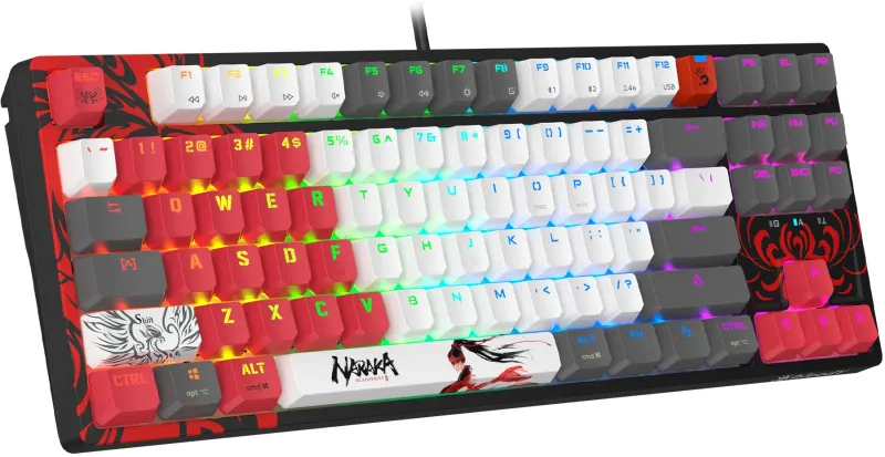 Клавиатура A4Tech Bloody WS87 Naraka механическая черный/красный USB for gamer LED (WS87)