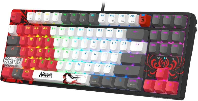 Клавиатура A4Tech Bloody WS87 Naraka механическая черный/красный USB for gamer LED (WS87)