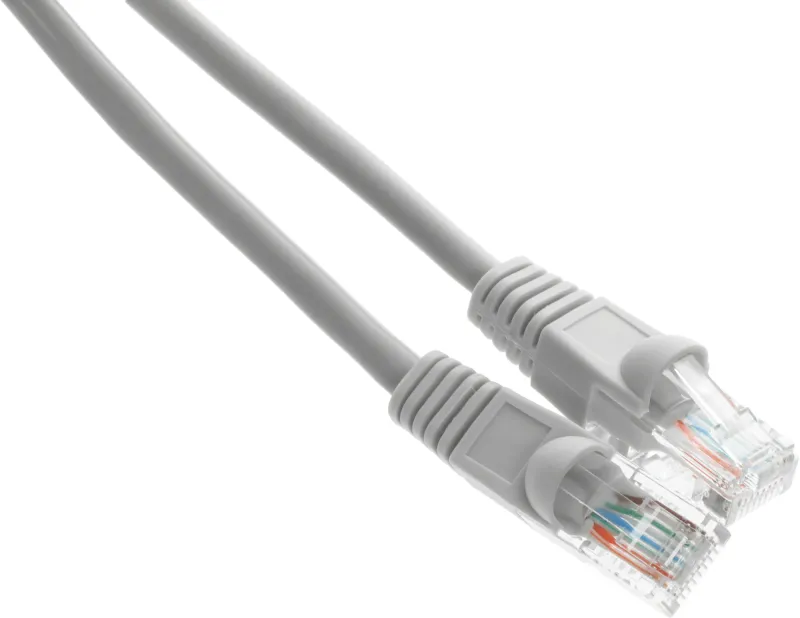 Патч-корд KingPrice KP-PC-c5e-3m-g 1Гбит/с UTP 4 пары cat.5E CCA molded 3м серый RJ-45 (m)-RJ-45 (m)