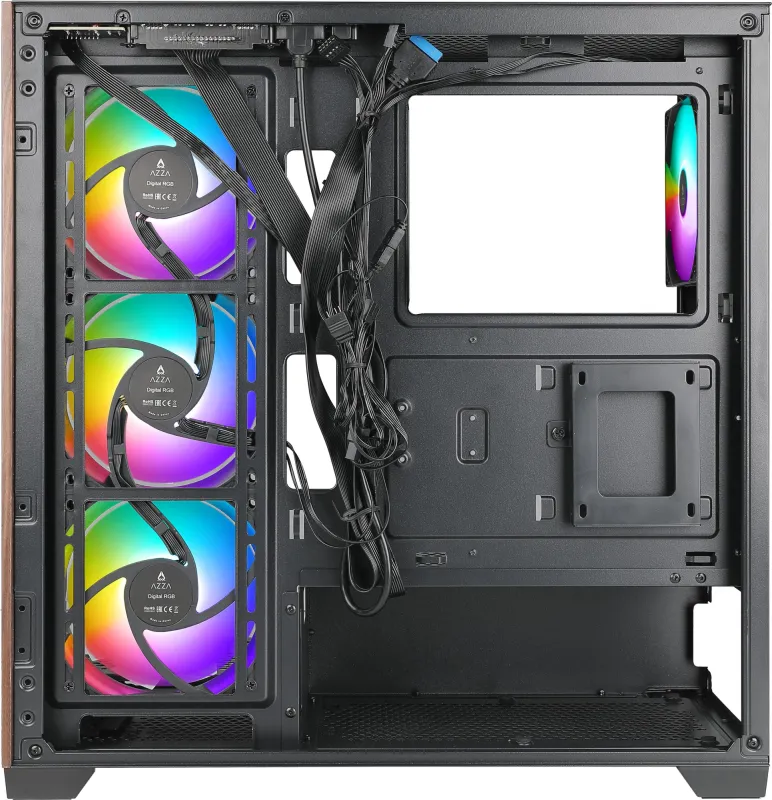 Корпус Azza Npetune черный без БП ATX 4x120mm 2xUSB2.0 1xUSB3.0 audio bott PSU