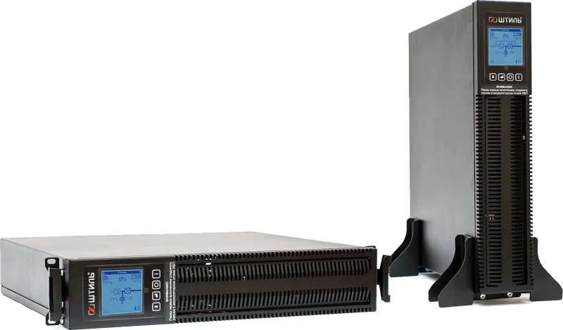 ШТИЛЬ ИБП 1000 ВА; 1 фазный; on-line; батарея: 36В, ext (no incl), ЗУ 5А; 2U; rack / tower