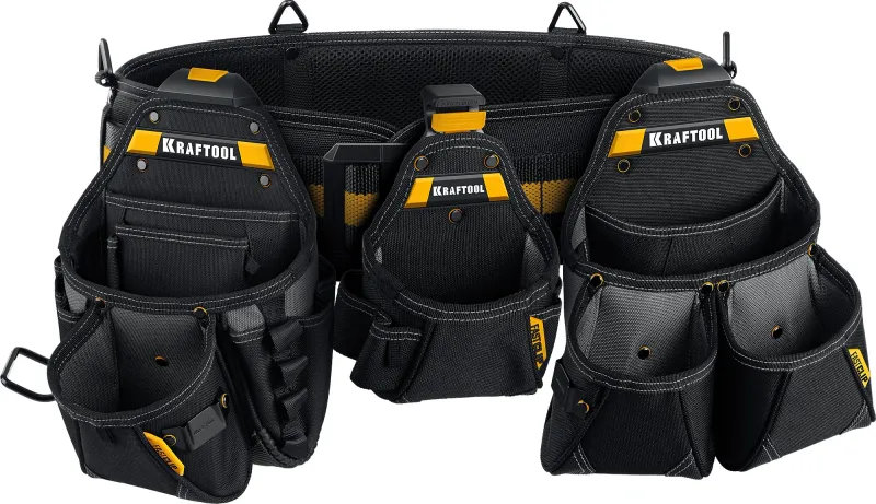 Сумка для инструментов Kraftool KBS-4 37карм. черный/желтый (38760-4)