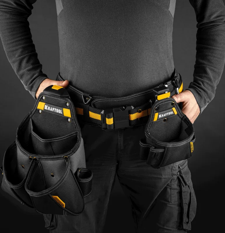 Сумка для инструментов Kraftool KBS-4 37карм. черный/желтый (38760-4)