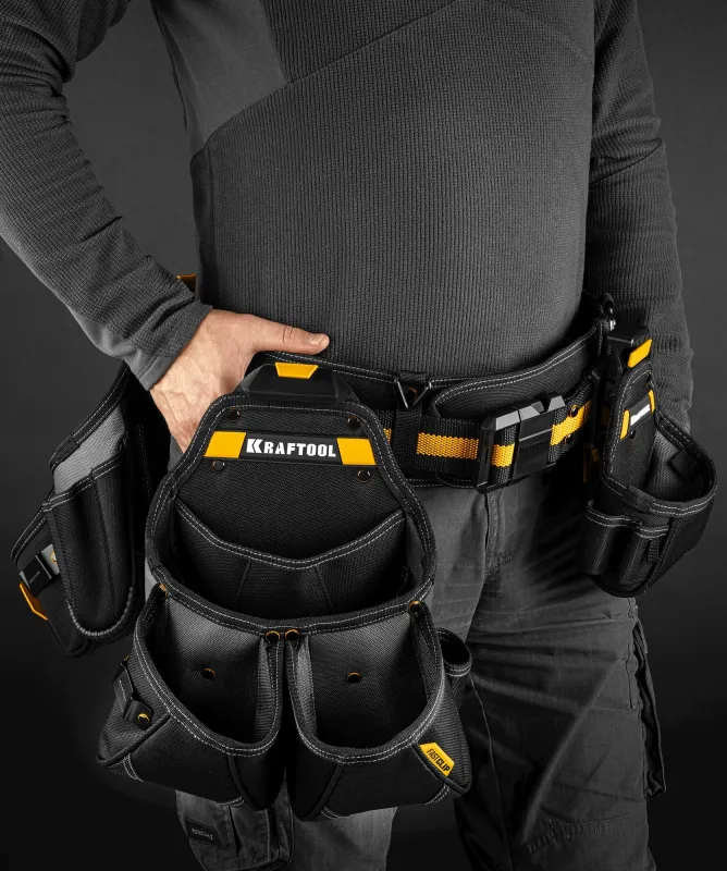 Сумка для инструментов Kraftool KBS-4 37карм. черный/желтый (38760-4)