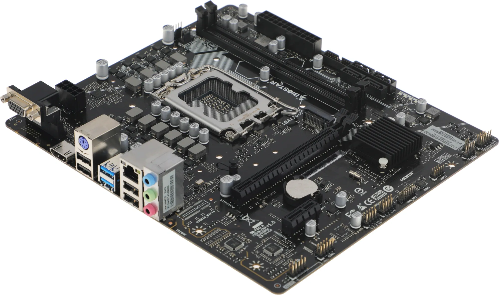 Материнская плата Biostar H610MH D5 Soc-1700 Intel H610 2xDDR5 mATX AC`97 8ch(7.1) GbLAN RAID+VGA+HDMI