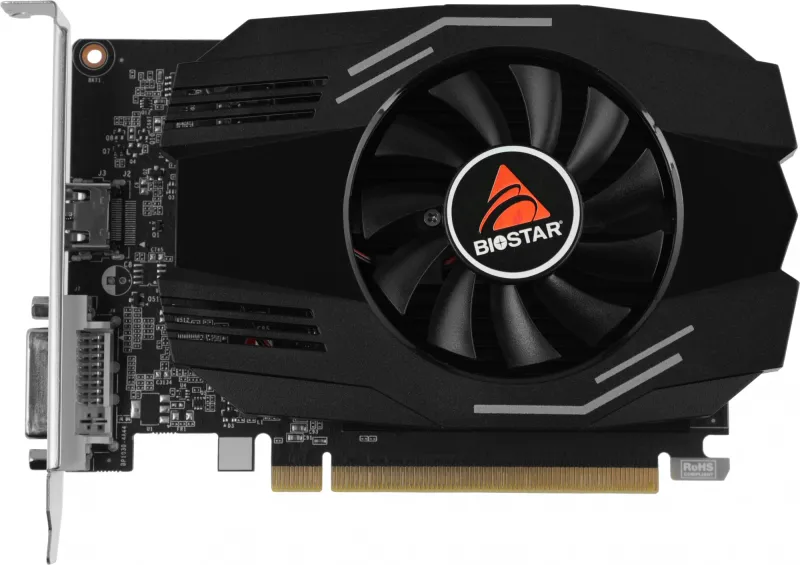 Видеокарта Biostar PCI-E 4.0 GT1030-4GB DDR4 NVIDIA GeForce GT 1030 4Gb 64bit DDR4 2000/1152 DVIx1 HDMIx1 HDCP Ret