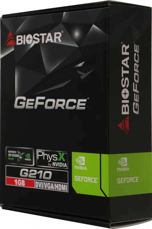 Видеокарта Biostar PCI-E G210-1GB D3 LP NVIDIA GeForce 210 1Gb 64bit DDR3 589/1333 DVIx1 HDMIx1 CRTx1 Ret low profile
