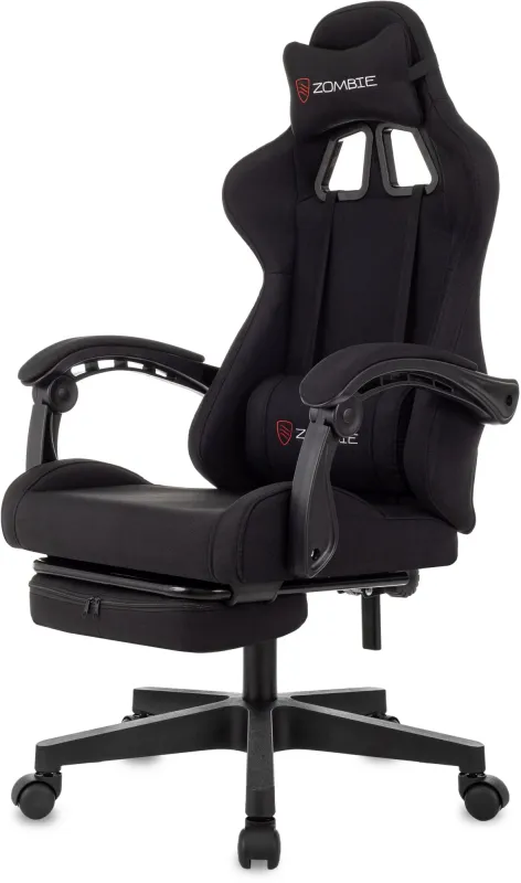 Кресло игровое Zombie Shadow черный Neo Black с подголов. крестов. пластик подст.для ног пластик черный