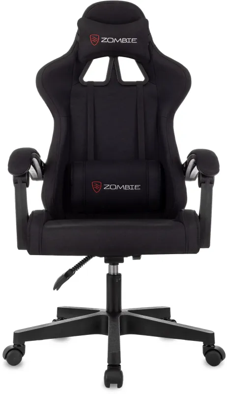 Кресло игровое Zombie Void черный с подголов. крестов. пластик
