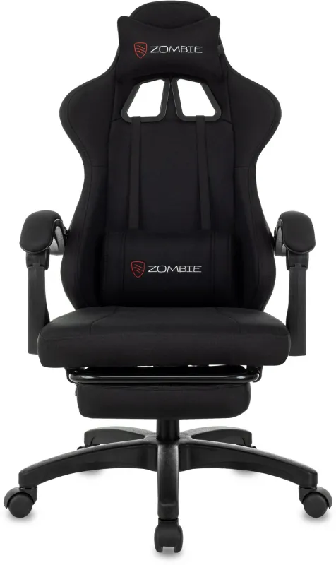 Кресло игровое Zombie Weaver черный с подголов. крестов. пластик подст.для ног пластик черный