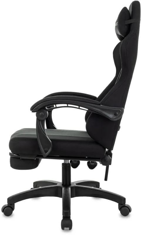 Кресло игровое Zombie Weaver черный с подголов. крестов. пластик подст.для ног пластик черный