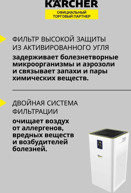 Воздухоочиститель Karcher AF 50 50Вт белый (1.024-822.0)