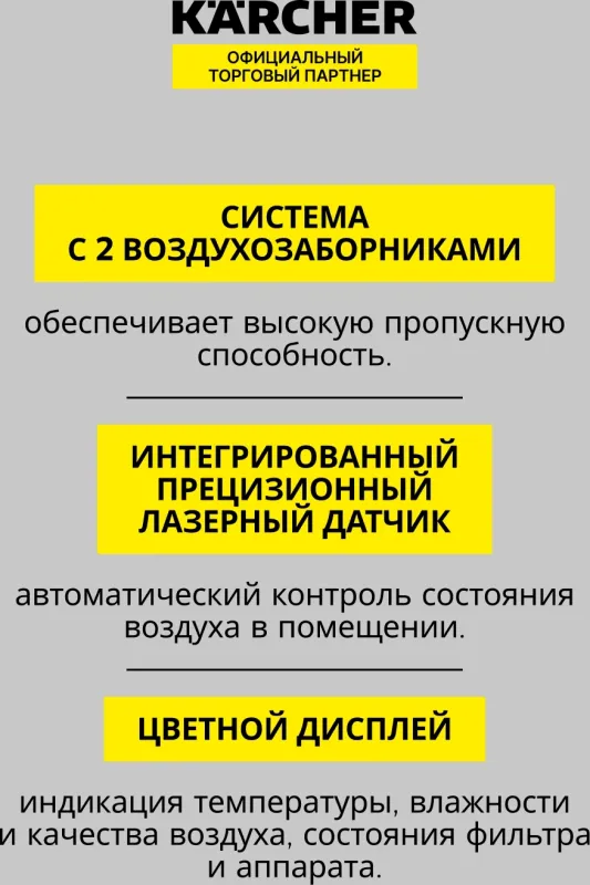 Воздухоочиститель Karcher AF 50 50Вт белый (1.024-822.0)