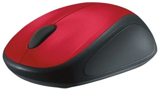 Мышь Logitech M235 красный/черный оптическая (1000dpi) беспроводная USB для ноутбука (2but)