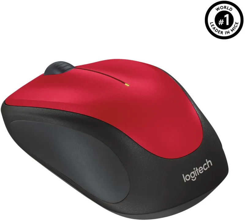 Мышь Logitech M235 красный/черный оптическая (1000dpi) беспроводная USB для ноутбука (2but)