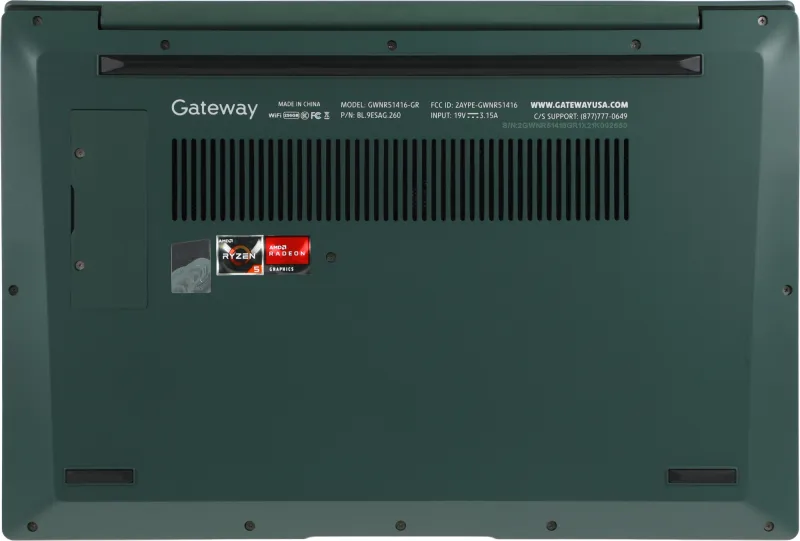 Ноутбук Acer Gateway Ultra Slim 14 Ryzen 5 3500U 8Gb SSD256Gb ATI Radeon Vega 8 14.1" IPS FHD (1920x1080) Windows 11 Home green WiFi BT Cam (GWNR51416-GR)