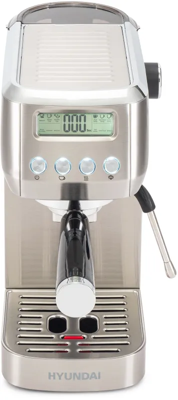 Кофеварка рожковая Hyundai HEM-9990 1350Вт серебристый