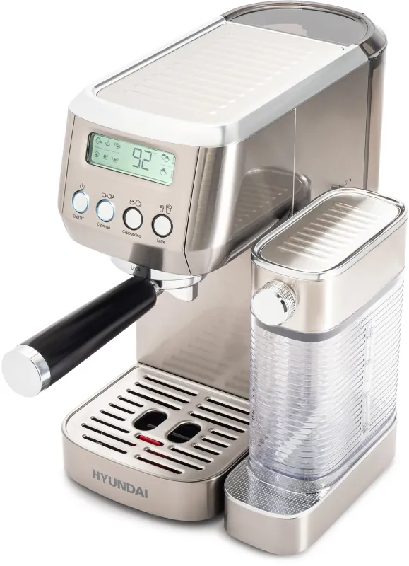 Кофеварка рожковая Hyundai HEM-9999 1350Вт серебристый