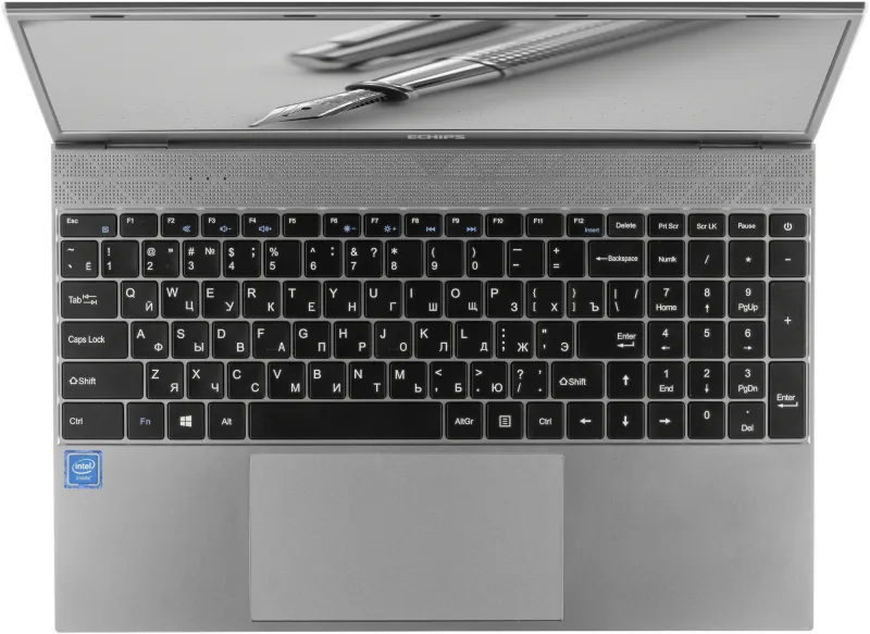 Ноутбук Echips Envy NB156A Celeron N5095 8Gb SSD240Gb Intel UHD Graphics 15.6" IPS FHD (1920x1080) Windows 11 Home grey WiFi BT Cam 4500mAh