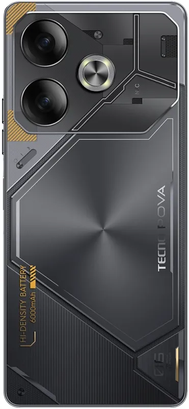 Смартфон Tecno Pova 6 256Gb 8Gb серый моноблок 3G 4G 2Sim 6.8" 1080x2436 Android 14 108Mpix 802.11 a/b/g/n/ac NFC GPS GSM900/1800 TouchSc Protect FM
