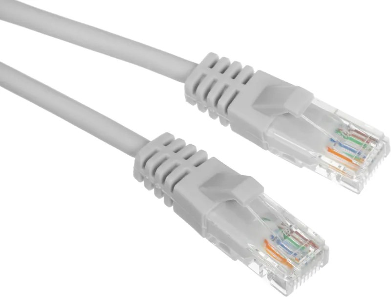 Патч-корд Suprlan 10-0142 UTP RJ-45 вил.-вилка RJ-45 кат.5E 1м серый LSZH 26AWG